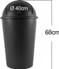 Deuba Poubelle 50 L Poubelle avec couvercle coulissant Voir les images du produit 5