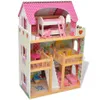 vidaXL 3-piętrowy drewniany domek dla lalek 60 x 30 x 90 cm Podgląd zdjęcia produktu 2