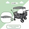 FableKids Bollerwagen Leo X4Plus Gris Fossile | 4 places, Voir les images du produit 5