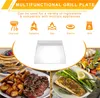 TRMLBE BBQ Plancha Plaque de gril 30 x 40 cm en acier Voir les images du produit 6