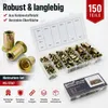 Bituxx 150 tlg. Nietmuttern Set Nieten Flachkopfnieten Produktbild-Vorschau 3