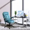 SUGIFT Bürostuhl Massage Heizfunktion Blau Samt, Chefsessel Produktbild-Vorschau 1