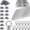 Airlineschienen Zurrschienen SET 6x 1,5m Alu eckig mit 12 Produktbild-Vorschau 1