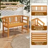 Panchina da giardino KOMFOTTEU in legno di acacia, panchina Anteprima dell’immagine prodotto 5