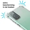 Close-up of a transparent phone case on a smartphone, highlighting reinforced corners. Anteprima dell’immagine prodotto