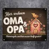 Hier wohnen Oma und Opa Metallschild in 15x20 cm - Produktbild-Vorschau 2