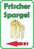 Verkaufsschild Schild Spargel Hochkant mit Pfeil links A1 Produktbild-Vorschau 1