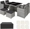 tectake® Aluminium Rattan Sitzgruppe Manhattan wetterfest Produktbild-Vorschau 1