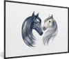 MuchoWow® MuchoWow® Gerahmtes Poster Pferde - Aquarell - Produktbild-Vorschau 1