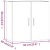 vidaXL Nástěnná skříňka bílá 60x30x60 cm Dřevěný materiál Náhled obrázku produktu 8