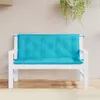 vidaXL Cuscini per panca da giardino 2 pz. Tessuto turchese Anteprima dell’immagine prodotto 9