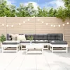 7-tlg. Garten-Lounge-Set Weiß Massivholz Kiefer Produktbild-Vorschau 2