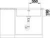 A diagram showing a sink installed under a countertop, with plumbing visible. Produktbild-Vorschau