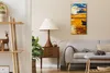 Wohnzimmer-Bild Leinwand Uhr Geräuschlos 30x60 Wasser Boot Produktbild-Vorschau 3
