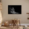 MuchoWow® Poster Tiger - Tiere - Schwarz - Weiß 60x40 cm - Produktbild-Vorschau 6