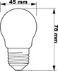 A line drawing of a light bulb with dimensions indicated. Anteprima dell’immagine prodotto