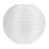 10 Stuecke Papier Laterne Lampions 10" (25 cm) Weiß, rund Produktbild-Vorschau 3