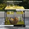 Outsunny Servierwagen Barbecue Trolley Gartenrollwagen mit Produktbild-Vorschau 4