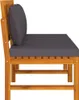 vidaXL Lehátko s šedými polštáři 200x60x75 cm Masivní dřevo Náhled obrázku produktu 5