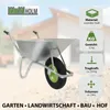 Schubkarre 100 Liter verzinkter Stahl 250 kg Tragkraft Produktbild-Vorschau 4