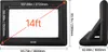 A diagram showing the dimensions of an inflatable movie screen. Voir les images du produit