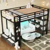 Lit mezzanine 140 x 200 cm avec armoire, éclairage LED et Voir les images du produit 3