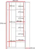 Schrank mit Schubladen Billz 2D3S 80 Kaschmir/Eiche Cremona Produktbild-Vorschau 3