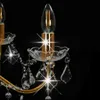 vidaXL Lampadario con perle di cristallo Golden Round 6×E14 Anteprima dell’immagine prodotto 5