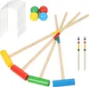 Aopunly gioco di croquet in legno per 4 giocatori per Anteprima dell’immagine prodotto 1