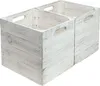 3er set Holzkiste Shabby weiß schwarz passend für Kallax Produktbild-Vorschau 2