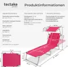 tectake® 2er Set Gartenliege Chloé klappbar 190 x 68 x 65 Produktbild-Vorschau 5