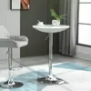 HOMCOM Bartisch Höhenverstellbarer Runder Esstisch Weiß Ø61 Produktbild-Vorschau 2