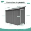 GIHAUVIA Abri de jardin métallique 110×228×192 cm Métal Voir les images du produit 4