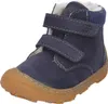 A single blue winter boot with a brown sole and white stitching, set against a white background. Produktbild-Vorschau