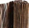 A close-up view of a rolled-up willow fence or screen, showing the texture and construction. Produktbild-Vorschau
