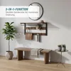 Wieszak ścienny Relaxdays, 10 haczyków, półka i drążek na Podgląd zdjęcia produktu 3