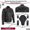 Motorradjacke Retro Vintag Oldschool Lederjacke, Produktbild-Vorschau 4
