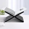 IvoQ Bücherständer – Schwarz – X-Form – Holz – 33x29x19,5 Produktbild-Vorschau 2