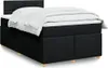 Boxspringbett mit Matratze Schwarz 120x200 cm Stoff Produktbild-Vorschau 2