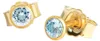 NKlaus Paar Ohrstecker 585 Gelbgold mit echtem Blautopas, 3 Produktbild-Vorschau 1