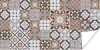 MuchoWow® Poster Muster - Vintage - Braun - Blumen - Formen Produktbild-Vorschau 1