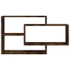 vidaXL Etagère murale chêne fumé 104x20x58,5 cm Bois Voir les images du produit 4