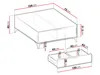A diagram showing the dimensions of a coffee table with drawers. Náhľad obrázku produktu