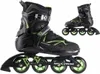 A pair of black and green inline skates are shown against a white background. One skate is in the foreground, and a second skate is in the background. Produktbild-Vorschau