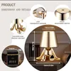 LED Tischlampe Gold Dimmbar USB Nachtlicht Deko Figur Produktbild-Vorschau 5