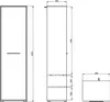 Camerano - Armoire 1 Porte, Chêne Marron Nœuds, 2 Étagères Voir les images du produit 4