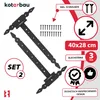 KOTARBAU® 2 St. T Scharniere schwarz L: 400 mm Kreuzgehänge Produktbild-Vorschau 4