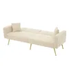 Schlafsofa 175x64cm  Samt Beige mit Bettfunktion Tagesbett Produktbild-Vorschau 7