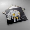 Bild auf Leinwand - Leinwandbild - Nashorn modern - 70x70cm Produktbild-Vorschau 2