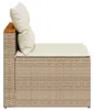 vidaXL Gartensofas ohne Armlehnen mit Kissen 2 Stk. Beige Produktbild-Vorschau 6